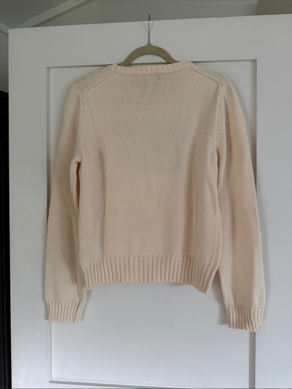 Ralph Lauren Cream Crewneck Sweater with Flag Motif - Picture 2 of 2